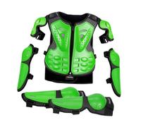 Ronyme Traje de protección de motocicleta para niños con coderas, rodilleras, equipo de de cross, conjunto de protección de conducción para deportes al, Verde