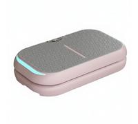 Ronyme Vibratoria Máquina de Fitness Base de Oscilación para Cuerpo Completo con Pantalla Led y Música BT Motor de Baja Vibración Estable Base Ancha 68 Cm , Rosa Grisáceo
