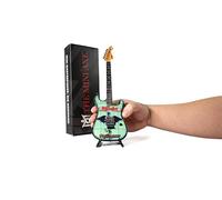 Ronzworld Guitar Gallery The Mini Axe™ Motley Crue Dr. Feelgood Guitarra en miniatura, madera, 10 pulgadas, con soporte de exhibición