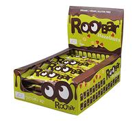 Roobar Barra De Avellana Cubierta De Chocolate - Barra Vegana 100% Orgánica. Sin Lácteos Ni Gluten, Sin Azúcar Refinado Añadido, 16 Barras De 30 g