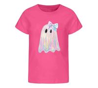 Roobeety Camiseta infantil con bonito estampado de espíritu, camiseta informal de manga corta para niñas y niños para otoño y Halloween