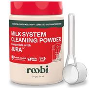Roobi Polvo de limpieza compatible con sistema de leche para Jura. Especialmente formulado para máquinas automáticas de café espresso Jura. 100% vegano, carbono neutro.