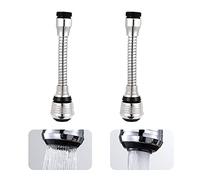 ROOBZE Extensor Para Grifo De Fregadero De Cocina 2 piezas Alargador Aireador Grifo Cocina Adaptador Extensor Grifo Flexible 360º para Todos los Grifos de Cocina y Baño(15.5cm×3.4cm)
