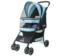 ROODO Cochecito para perros de 4 ruedas, cochecito para gatos, ligero, plegable, portátil, compacto, equipo para mascotas, cochecito de viaje para cachorros de Amazon, adecuado para gatos y perros de