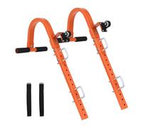 Roof Ladder Hook - Heavy Duty Steel Stabilizer Pair, Universal Extension Ladders Wheel, Secure Mounting Safety Hangers, Reinforced Grip Support Bracket - For Roofs Work Window Cleaning House
