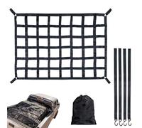 Roof Rack Cargo Net - Roof Rack Cargo Net For Pickup Trucks SUV Small Trailer | Heavy Duty Bungee Nets Mesh with 4 Fixed Belt Compatiblewith SUVs, Cars, and Trucks