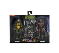 Roof Top Battle Shredder vs Leo Set 2 Scale Action Figuras 18 cm Teenage Mutant Ninja Turtles 1990 Movie
