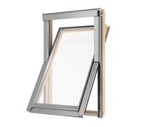 RoofLITE+ (VELUX Gruppe) 55 x 98 cm tragaluz | Ventana con triple acristalamiento | Incluye marco para tejas (hasta 50 mm) + set de aislamiento y conexión)