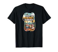 Rooftop Honey Harvest Urban Beekeeping Design Camiseta