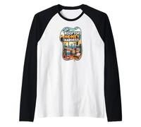 Rooftop Honey Harvest Urban Beekeeping Design Camiseta Manga Raglan
