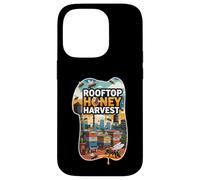 Rooftop Honey Harvest Urban Beekeeping Design Carcasa para iPhone 14 Pro