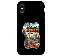 Rooftop Honey Harvest Urban Beekeeping Design Carcasa para iPhone X/XS