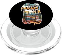 Rooftop Honey Harvest Urban Beekeeping Design PopSockets PopGrip para MagSafe