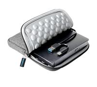 ROOFULL Unidad externa de CD/DVD para portátil con funda de transporte, USB 3.0 tipo C, lector de CD grabador, reproductor de DVD, ROM/RW, USB-C, unidad de disco óptico portátil para Mac, PC, Windows