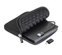 ROOFULL USB 3.0 External DVD Drive with Protective Storage Carrying Case Bag, Portable CD DVD +/-RW Drive Burner, Compatible for Windows 10/8 / 7 Laptop Computer PC of HP Dell LG Asus Acer LG Lenovo