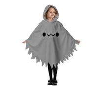 Roolev Disfraz de Halloween para niños, capa fantasma, capa con capucha | Poncho con capucha espeluznante fantasma, disfraz de fantasmas, Traje fantasmal para niños y niñas