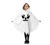 Roolev Disfraz de Halloween para niños, capa fantasma, capa con capucha | Poncho con capucha espeluznante fantasma, disfraz de fantasmas, Traje fantasmal para niños y niñas