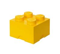 Room Copenhagen 4003 Ladrillo de Almacenamiento de 4 espigas de Lego, Caja de almacenaje apilable, 5,7 l, Amarillo, Bright Yellow, 25x25x18cm
