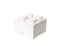 Room Copenhagen 40031735 Ladrillo de Almacenamiento de 4 espigas de Lego, Caja de almacenaje apilable, 5,7 l, Blanco, White