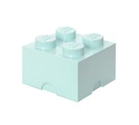 Room Copenhagen 40031742 Ladrillo de Almacenamiento de 4 espigas de Lego, Caja de almacenaje apilable, 5,7 l, Aqua, Azul Claro, 0 cm