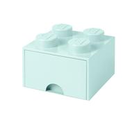 LEGO Ladrillo de almacenamiento con cajón azul aguamarina claro de 4 espigas LEGO