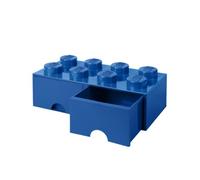 Room Copenhagen-40061731 Caja de Almacenaje Apilable, Ladrillo 8 pomos, 2 Cajones, 9.4 l, color azul (blue), 50 x 25 x 18 cm (Lego 40061731)