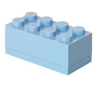 Room Copenhagen 40121736 Minicaja de 8 espigas de Lego, Caja para tentempiés, Claro, plástico, azul royal clair