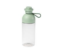 Room Copenhagen Botella de LEGO, botella de agua transparente, 500 ml, apta para hielo, verde arena