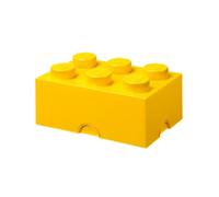 Room Copenhagen Caja de Almacenamiento LEGO Brick 6 Amarillo, Apilable, con Tapa, 8,47L - Organización para Juguetes, Oficina, Escritorio y Hogar - Baúl de Juguetes