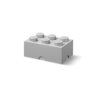 Room Copenhagen Caja de Almacenamiento LEGO Brick 6 Gris Medio, Apilable, con Tapa, 8,47L - Organización para Juguetes, Oficina, Escritorio y Hogar - Baúl de Juguetes