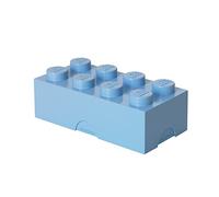 Room Copenhagen Caja de Almuerzo de Lego de 8 espigas. Pequeño contenedor de Almacenamiento o Estuche, Azul Claro, Cielo, One Size
