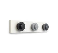 Room Copenhagen – Conjunto de colgadores de pared Lego – Blanco, Negro, Gris – One Size