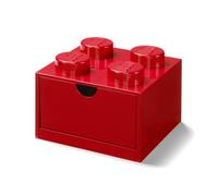 Room Copenhagen Desk Drawer 4 knobs LEGO-Cajón de Escritorio con 4 pomos, apilable, Color Rojo, pequeño, sólido, roja, (40201730)