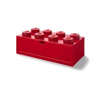 Room Copenhagen Desk Drawer 8 Knobs Lego-Cajón de Escritorio con 8 pomos, apilable, Color Rojo, Grande, roja
