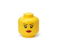 Room Copenhagen- Emblemática Cabeza pequeña de Lego, Caja de almacenaje apilable, 2,0 l, Amarilla, Niña, Color (40311725)