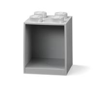 Room Copenhagen Estantería de Bloques Lego 4 Elementos, Gris, 4 ladrillo