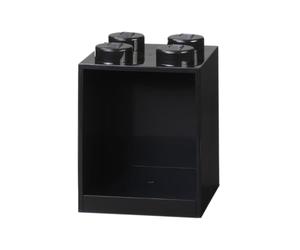 Room Copenhagen Estantería de Bloques Lego 4 Elementos, Negro, 4 ladrillo