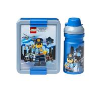 Room Copenhagen Juego de Almuerzo Lego City, Negro-Plata, One Size
