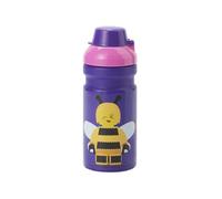 Room Copenhagen LEGO - Botella de agua para niños, 390 ml, divertida y práctica, con tapón cubierto, color morado