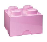 Room Copenhagen-40031738 Ladrillo de Almacenamiento de 4 espigas de Lego, Caja de almacenaje apilable, 5,7 l, Rosa Claro, Color Light Purple 40031738