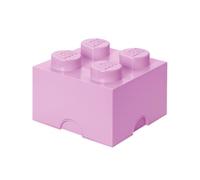 Room Copenhagen-40031738 Ladrillo de Almacenamiento de 4 espigas de Lego, Caja de almacenaje apilable, 5,7 l, Rosa Claro, Color Light Purple 40031738