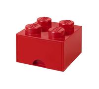 LEGO LADRILLO DE ALMACENAMIENTO ROJO DE 4 ESPIGAS CON CAJÓN