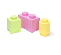 Room Copenhagen LEGO Storage Brick Multipack S, pastel, cajas de almacenamiento apilables, juego de 3 piezas