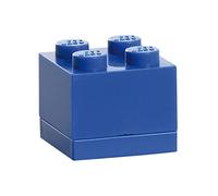 Room Copenhagen Minicaja de 4 espigas de Lego, Caja para tentempiés, Azul, 4 knobs