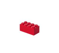 Room Copenhagen Minicaja de 8 espigas de Lego, Caja para tentempiés, Rojo, 8 knobs