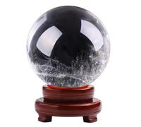 Room Decor Clear Quartz Crystal Ball Real Crystal Sphere for and Divination Feng Shui Crystal Ornaments Spiritual Home Decoration,8cm/3.1in