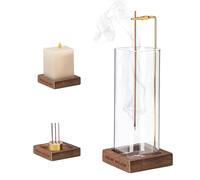 Room Décor - Incienso con soporte para varillas de incienso de cristal extraíble, soporte para decoración de salón, yoga, decoración de habitaciones.