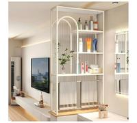Room Divider Privacy Screen, Translucent Glass Bathroom Entryway Half-Wall Partitions, Hotel Privacy Screen, No Assembly Required(White-a,40X35X90 CM)