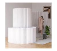 Room Divider Retractable Room Divider Paper Panels Folding Privacy Screens With Shelves, Freestanding Partition Wall For Home Office Studio Clothing Store,White-2.4X4M/7.,White-2.4X4M/7.87X13.12Ft