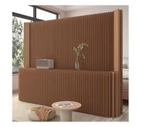 Room Dividers Brown More Stable Partition Screen, Paper Room Divider And Temporary Home Wall With Storage Shelf, For Study, Studio, Home Business,Brown-3X1.8M/9.84X5.9Ft,Brown-3X1.8M/9.84X5.9Ft